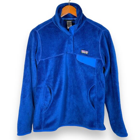 Patagonia Tops - Patagonia Re-Tool Snap-T Fleece Pullover Royal Blue Women's Size Small